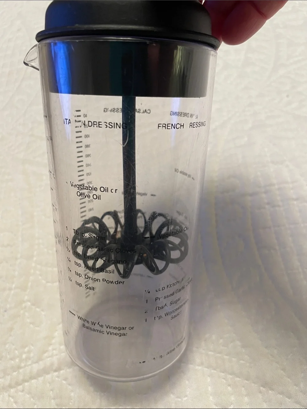 The Pampered Chef Measure Mix & Pour Salad Dressing Mixer Maker USA